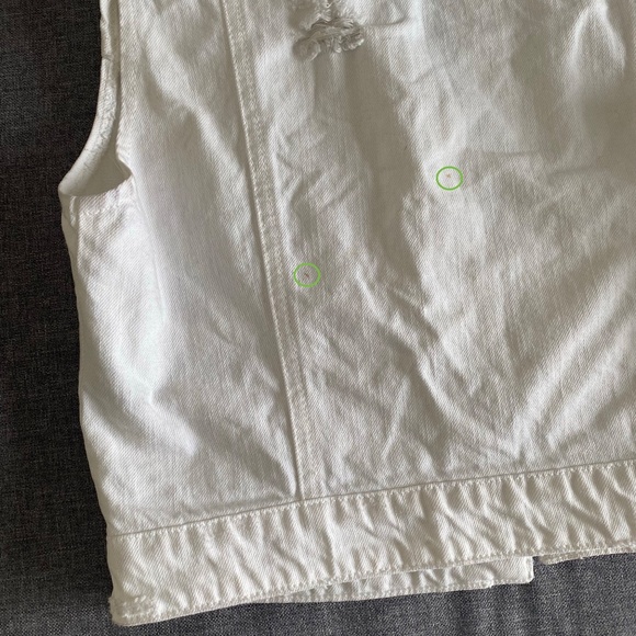 Guess Distressed White Denim Vest - Picture 11 of 12
